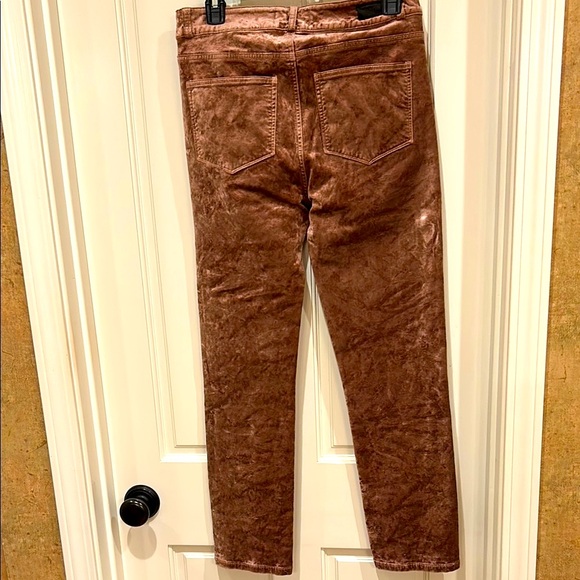 PAIGE Women's Cindy Twisted Seam Slit Suede Jeans - Picture 3 of 9